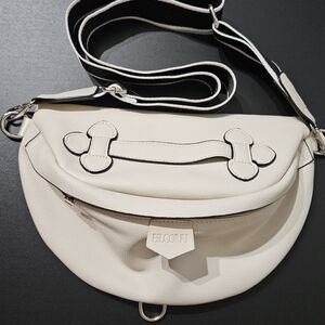 Chic Cream and Black Crossbody Bag